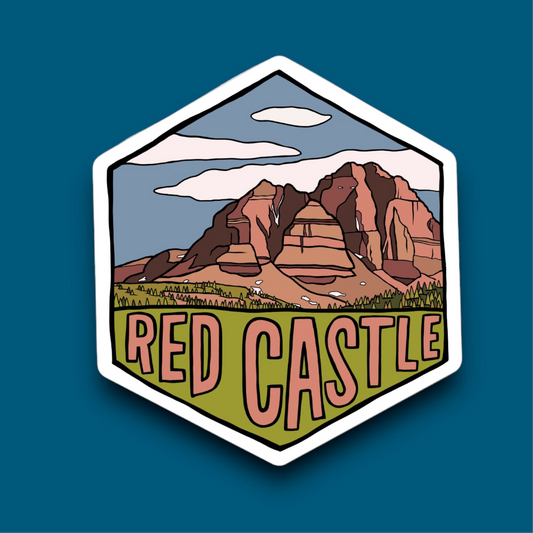 Red Castle , Utah - Hexagon Sticker