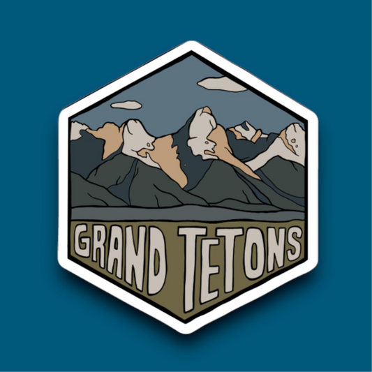 Grand Teton National Park, Wyoming- Hexagon Sticker