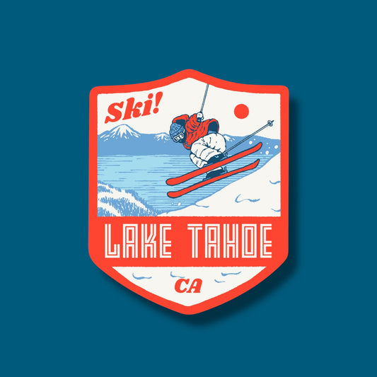 Ski! Lake Tahoe Emblem Sticker