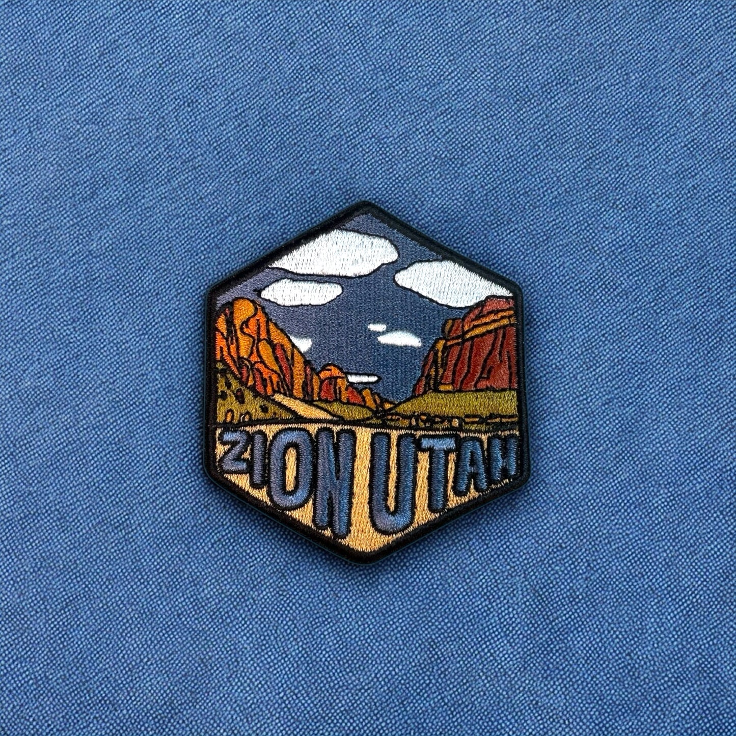 Zion National Park, Utah- Embroidered Hexagon Patch