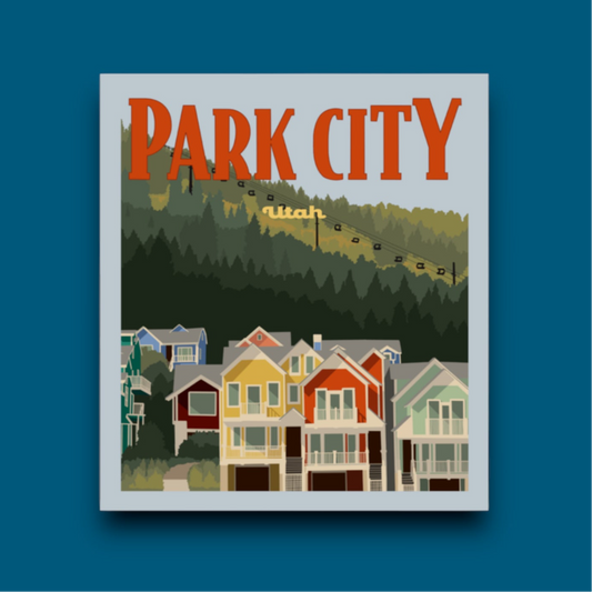 Park City Downtown Poster Sticker