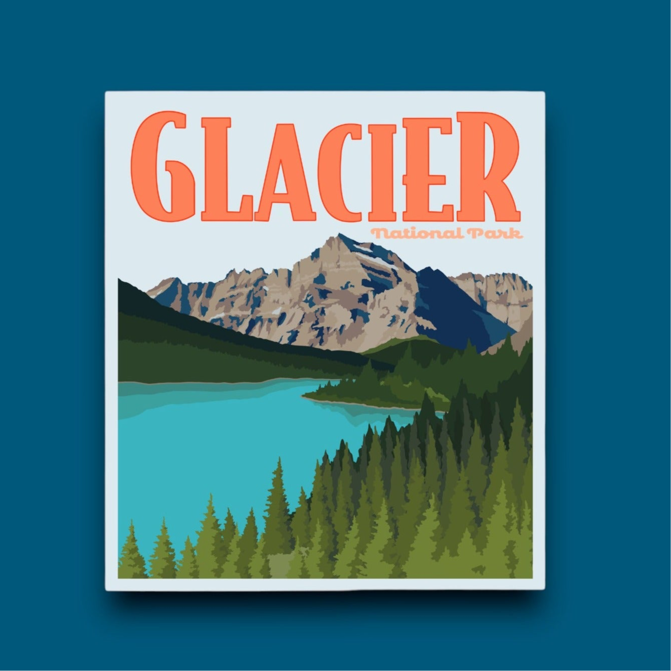 Glacier National Park, Montana- Poster Sticker