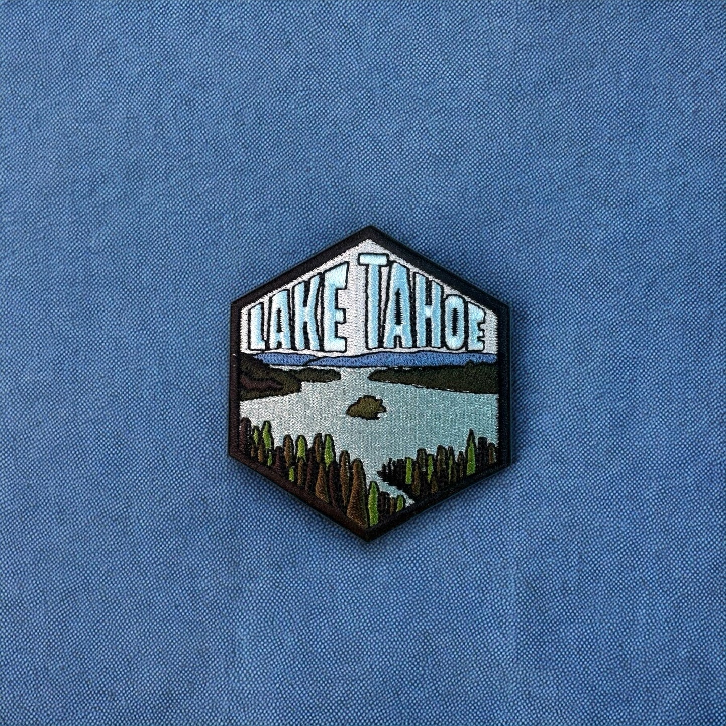 Lake Tahoe, California- Hexagon Embroidered Patch