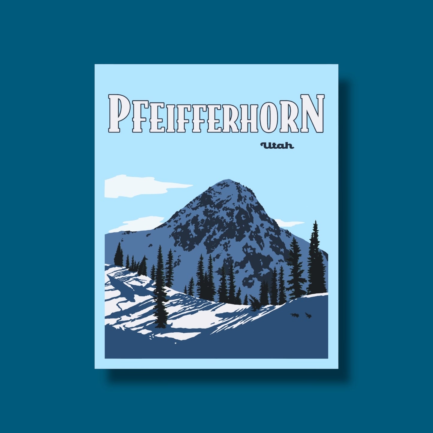 Pfeifferhorn Utah - Poster Sticker