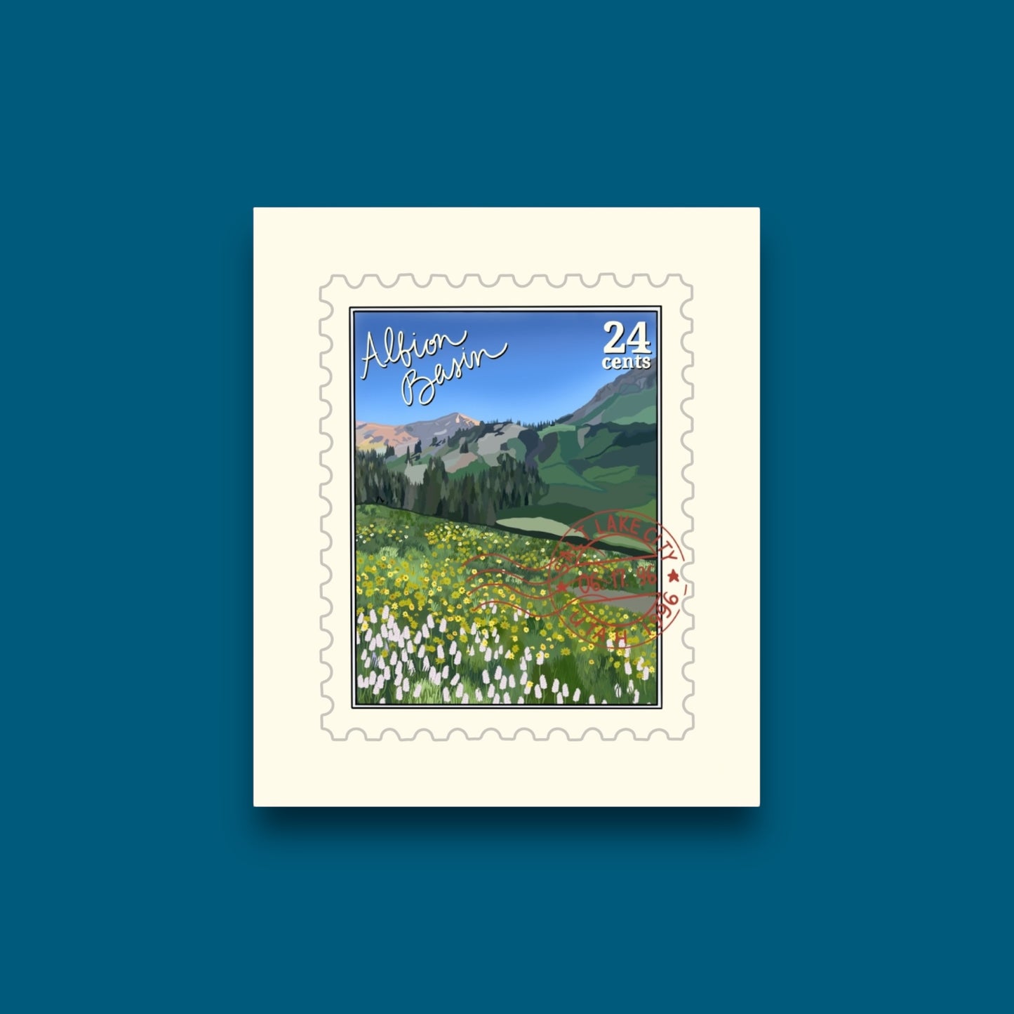 Albion Basin Utah Stamp Sticker