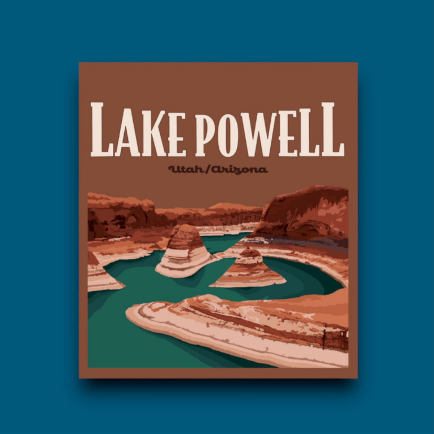 Lake Powell Utah - Poster Sticker