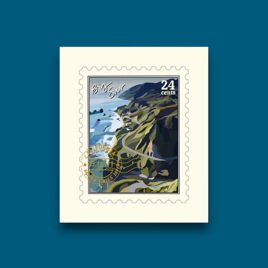 Big Sur California Stamp Sticker