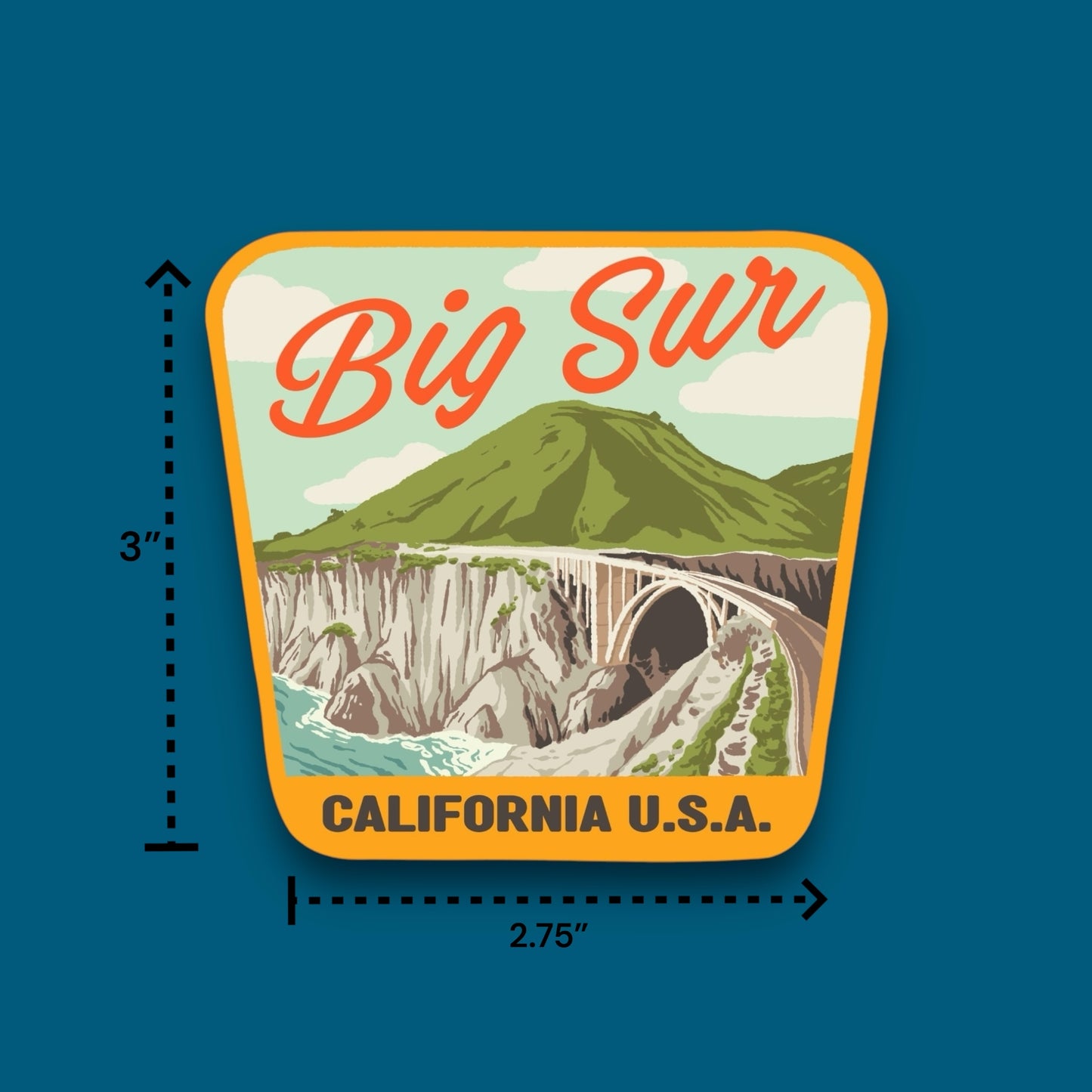 Big Sur California Bridge Sticker