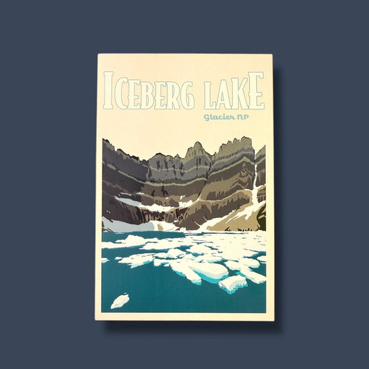 Iceberg Lake Glacier National Park Postcard