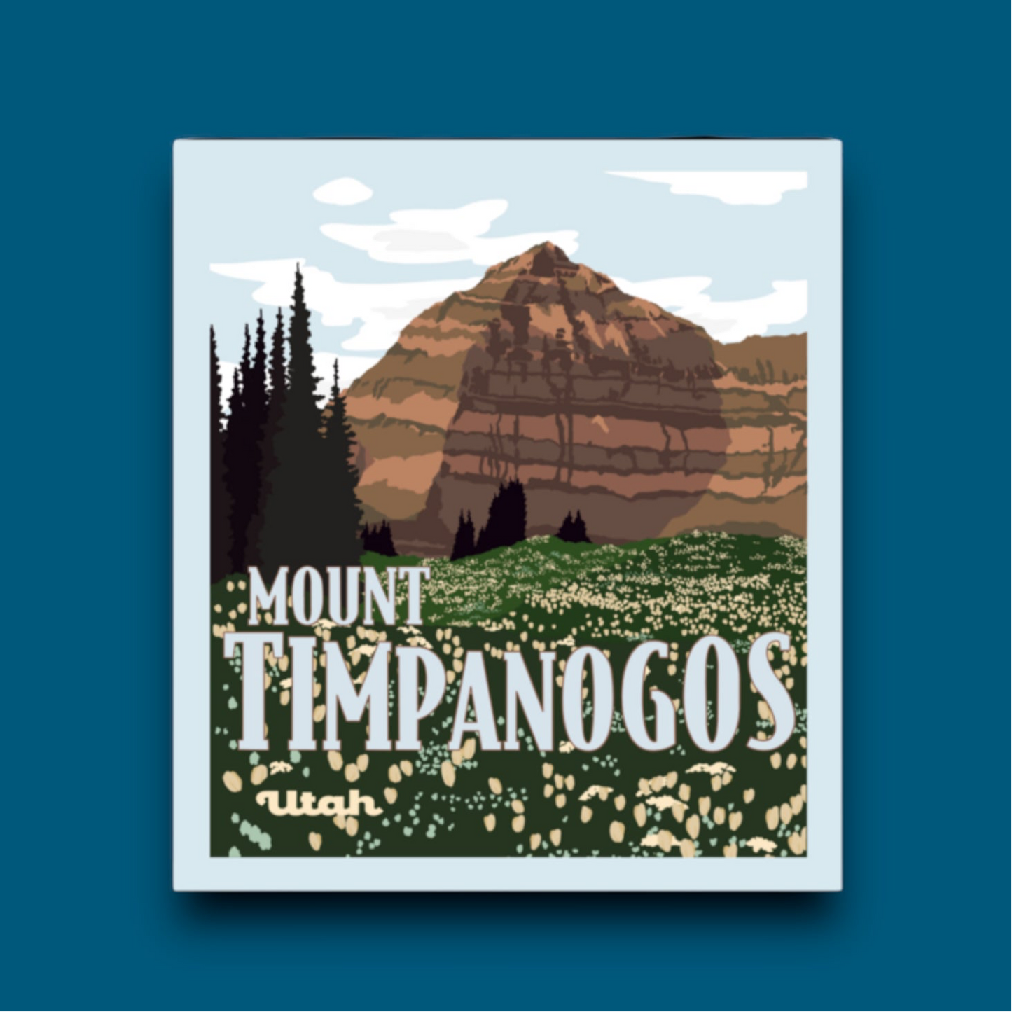 Mount Timpanogos, Utah- Poster Sticker