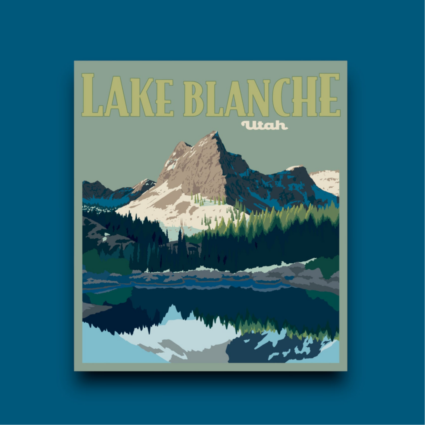 Lake Blanche Utah Poster Sticker