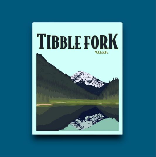 Tibble Fork, Utah- Poster Sticker