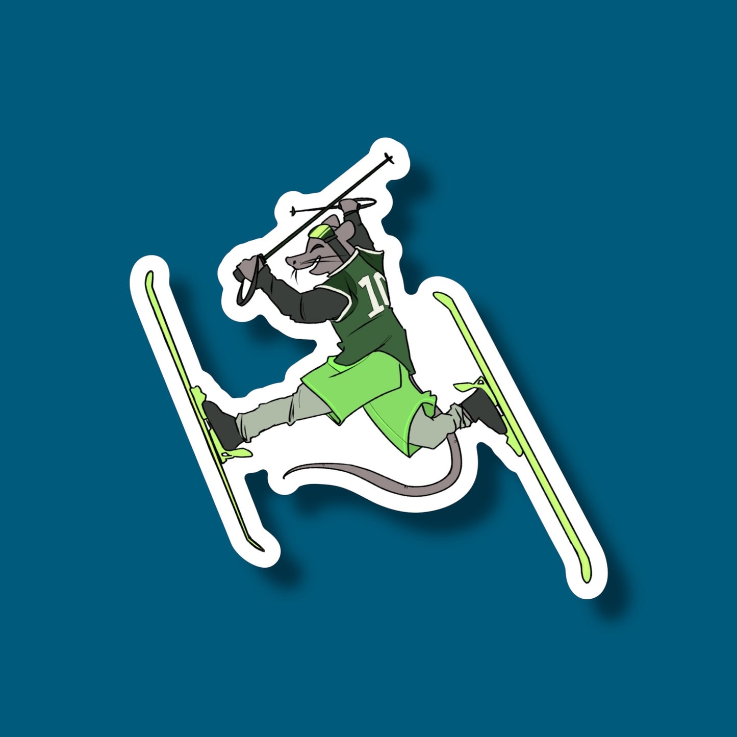 Daffy Ski Rat Sticker