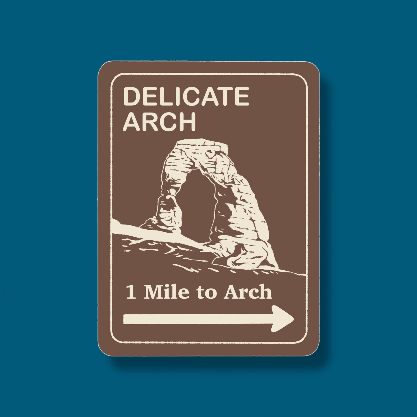 Delicate Arch Trailhead Sign Sticker