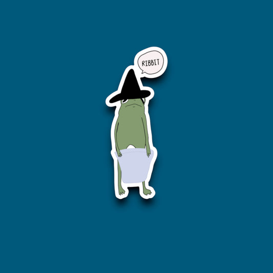 Halloween Witch Frog Sticker (Pack of 12)