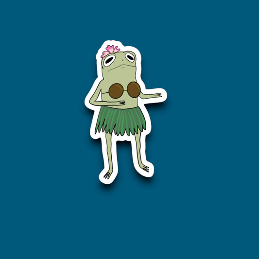 Hula Frog Sticker (Pack of 12)