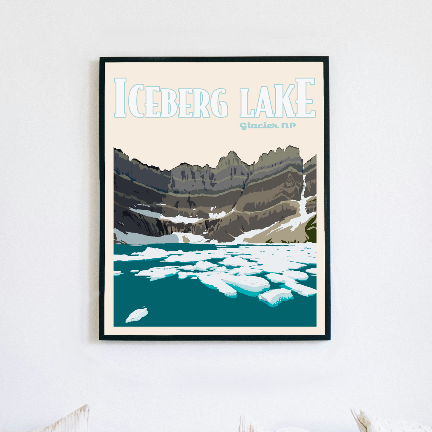 Iceberg Lake Glacier National Park Poster Print