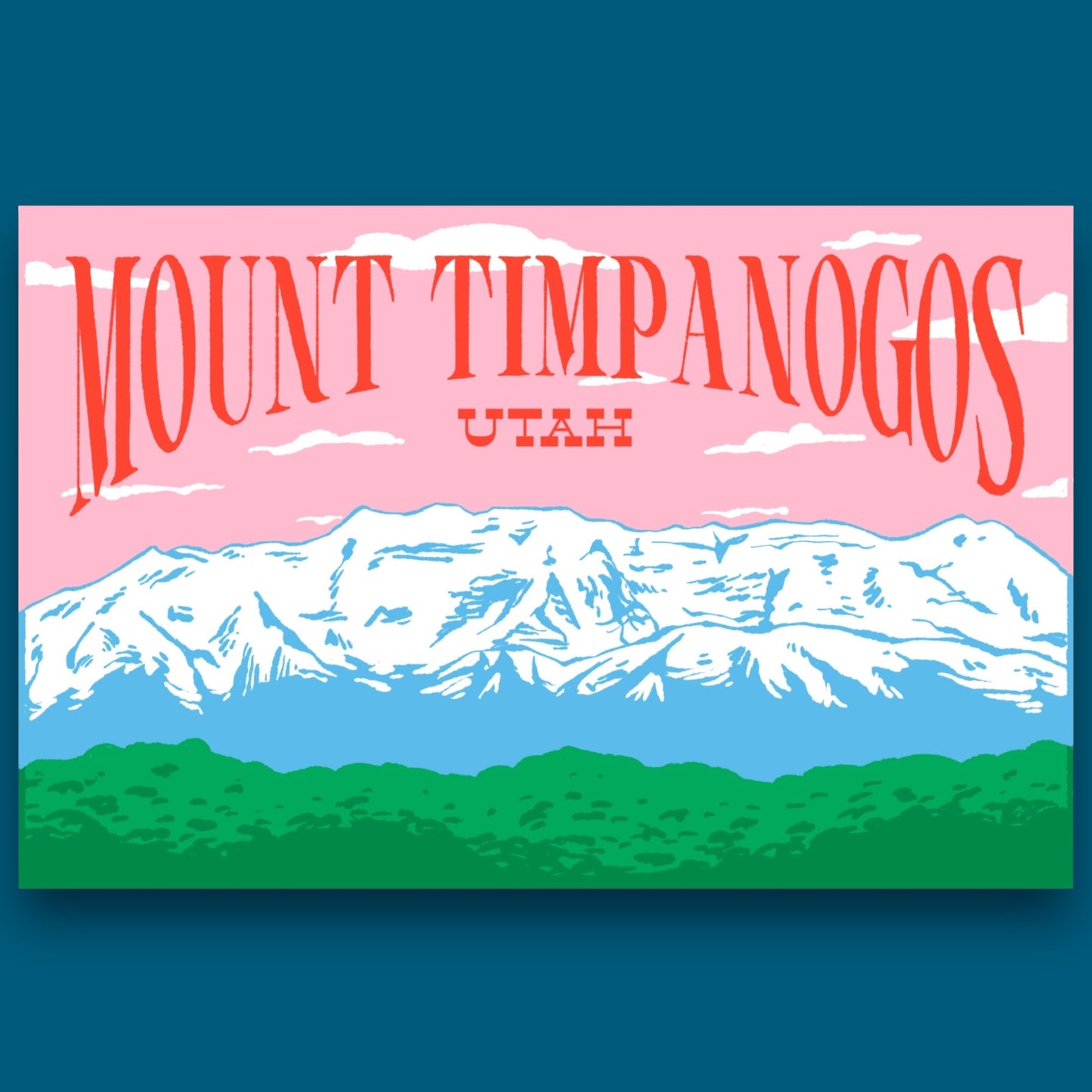 Mount Timpanogos Pink Sky Sticker