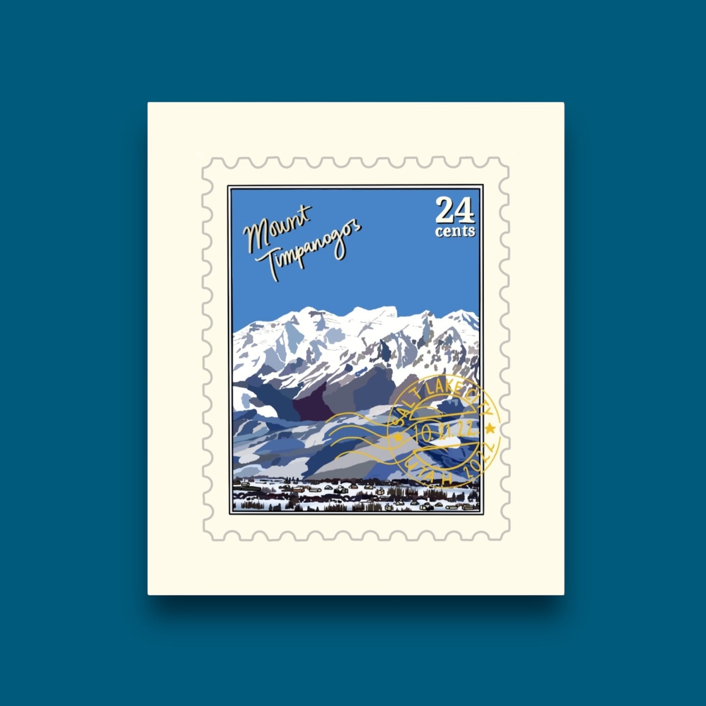 Mount Timp Utah Stamp Sticker