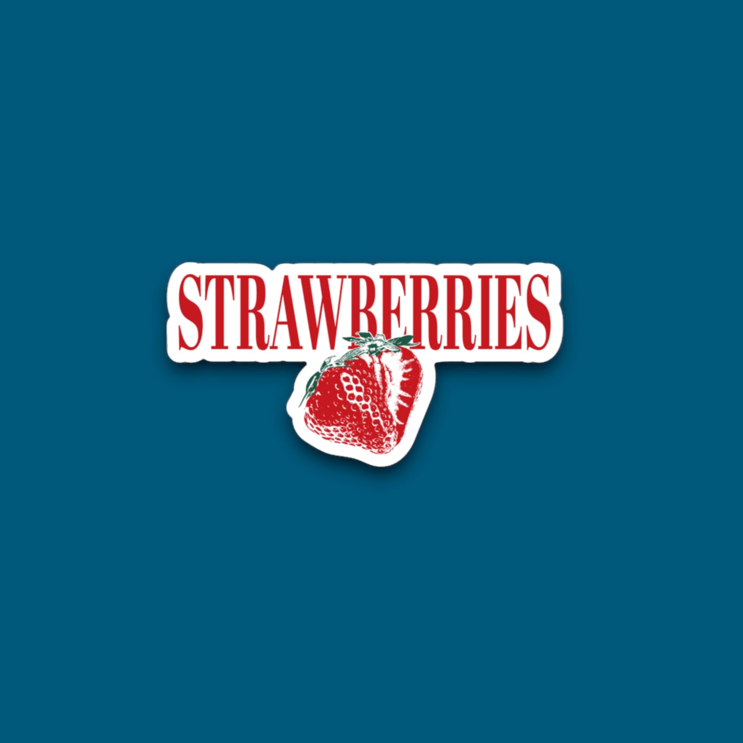 Strawberries Vinyl Sticker