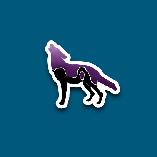 Howling Coyote in Arches National Park Sticker