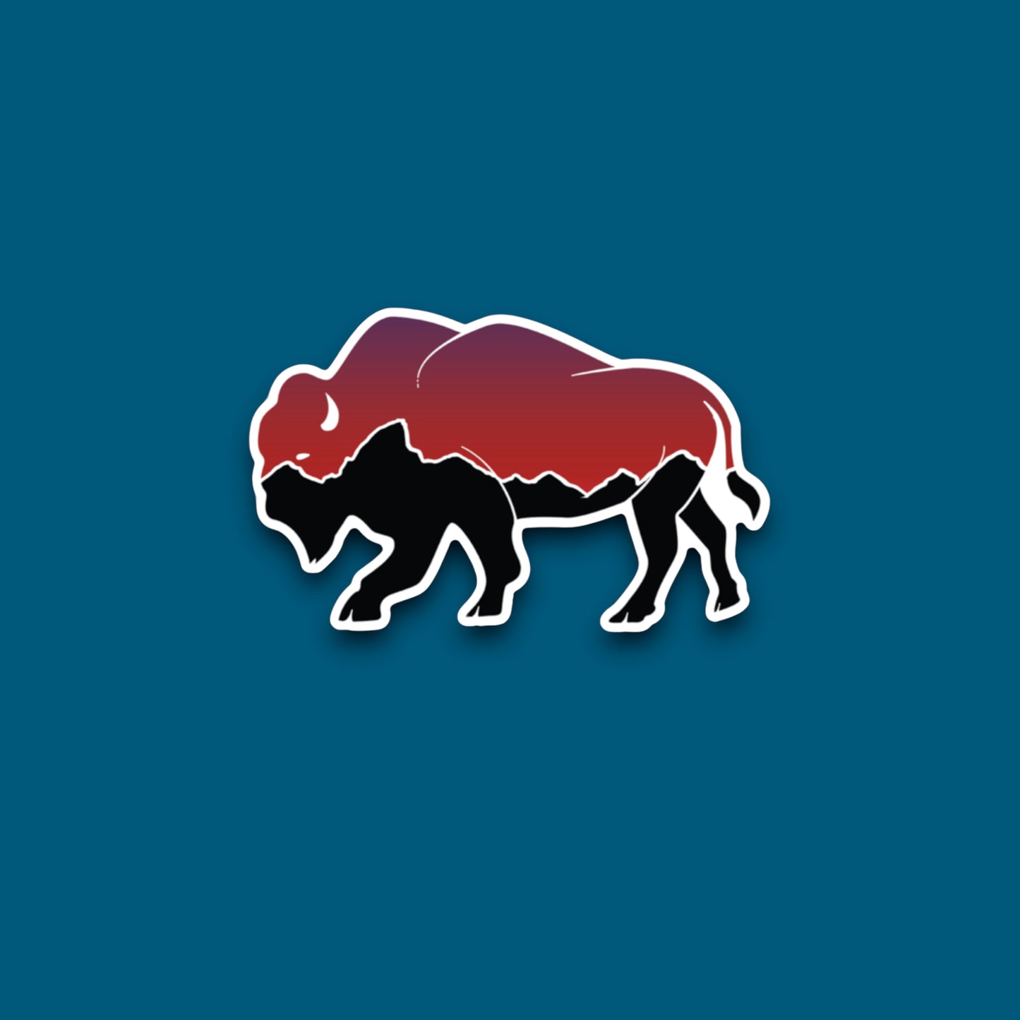 Roam The Tetons Bison Sticker