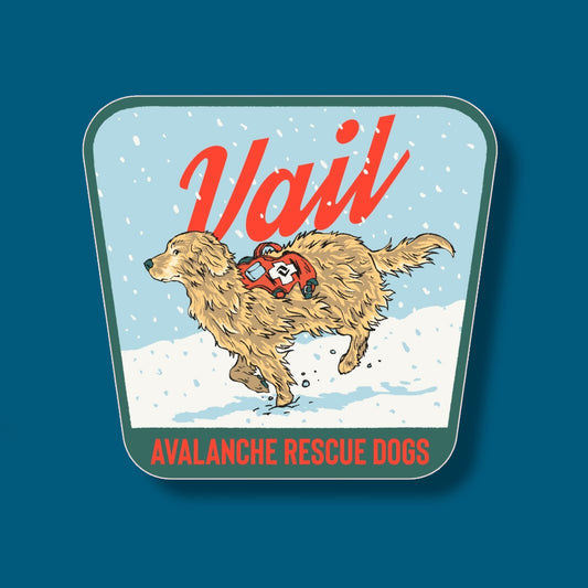 Avalanche Rescue Dogs Vail Colorado Sticker