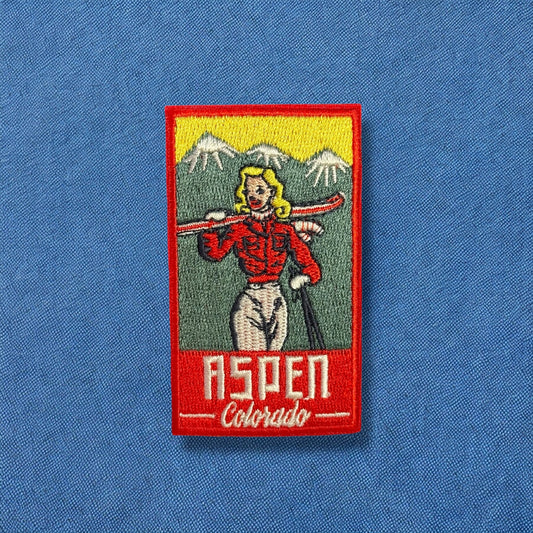 Aspen Colorado Ski Girl Patch