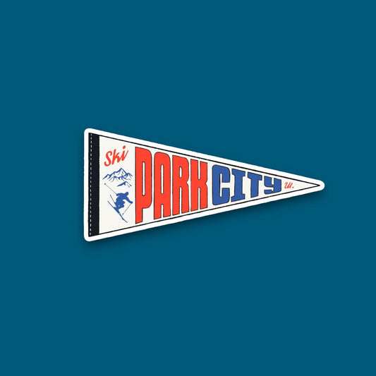 Ski Park City Pennant Sticker