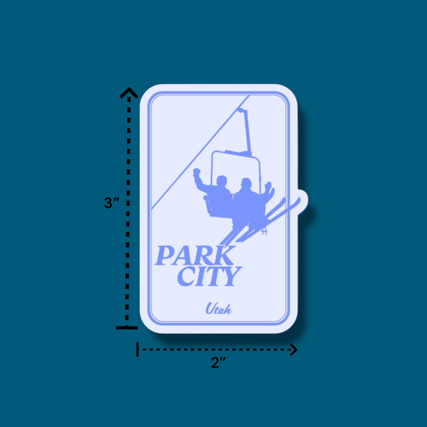 Ski Park City Purple Sticker