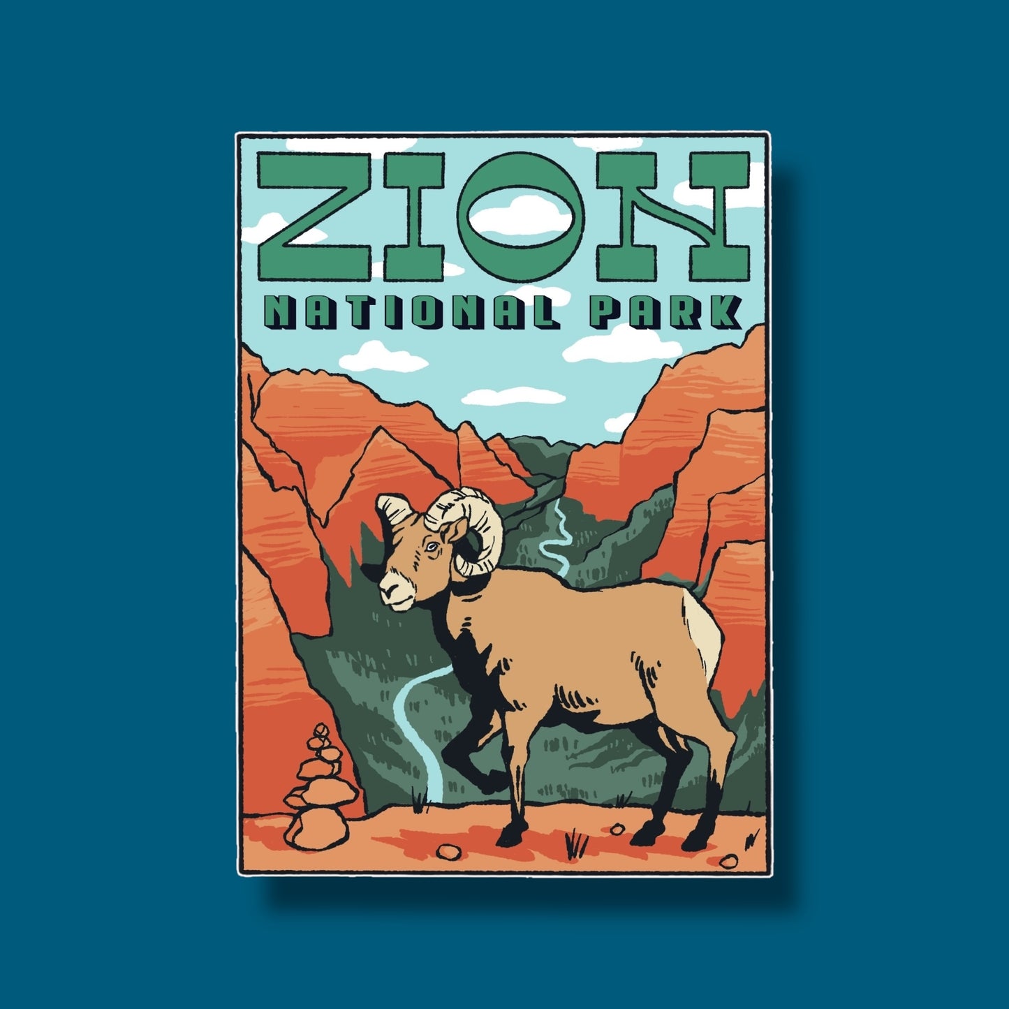 Zion Bighorn Sheep Sticker