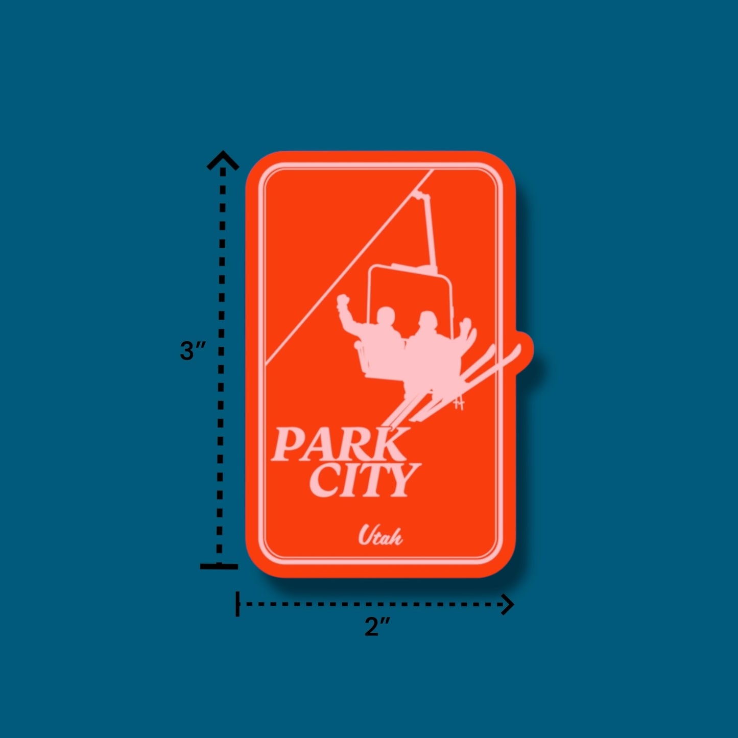 Ski Park City Red Sticker