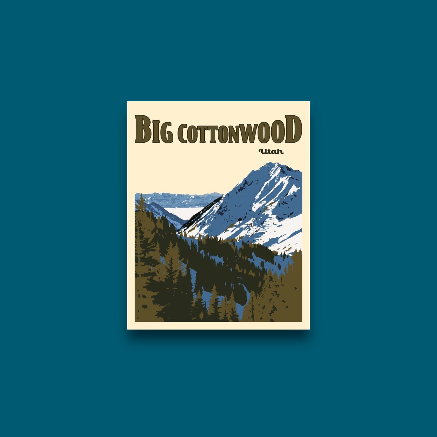 Big Cottonwood Utah - Poster Sticker