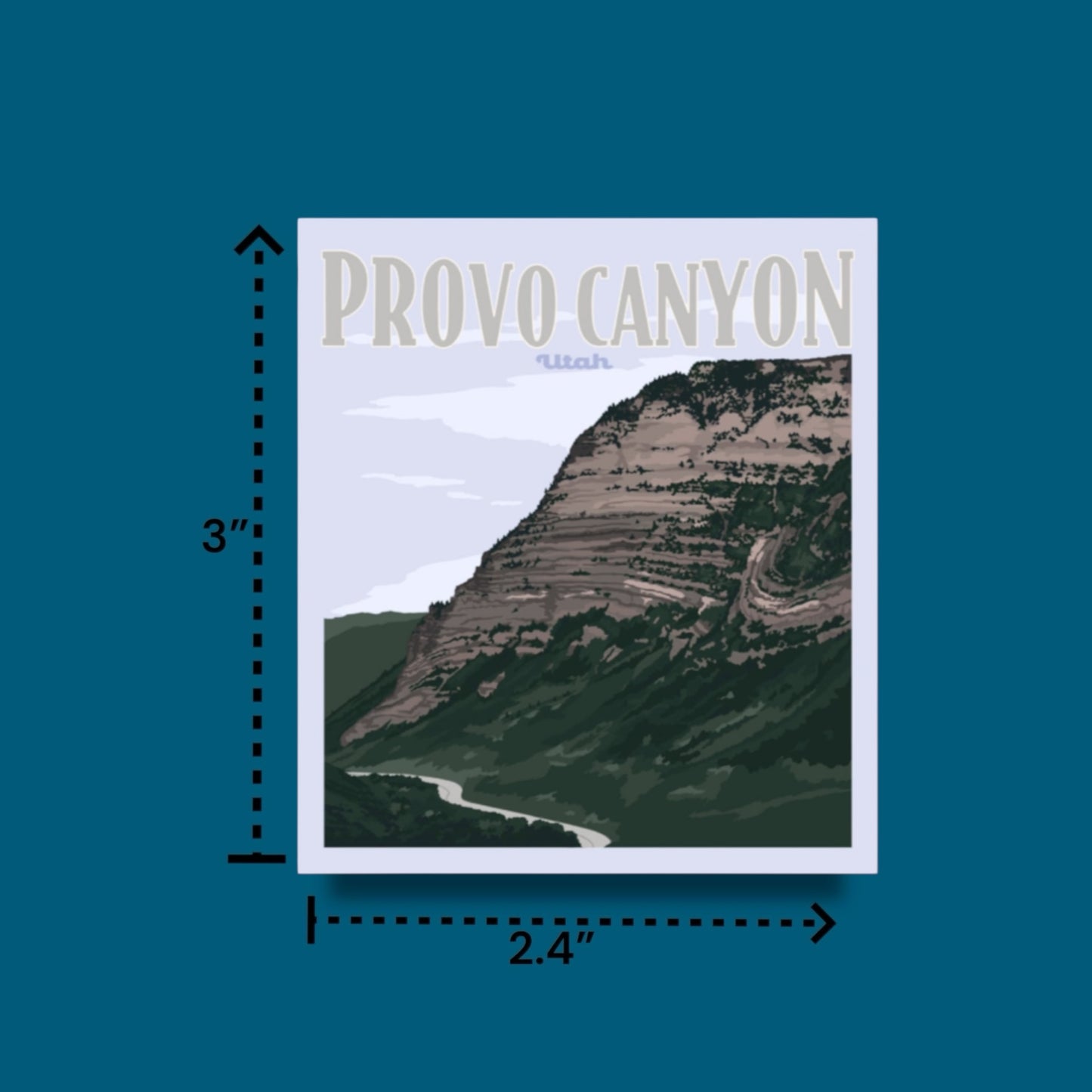 Provo Canyon, Utah- Poster Sticker