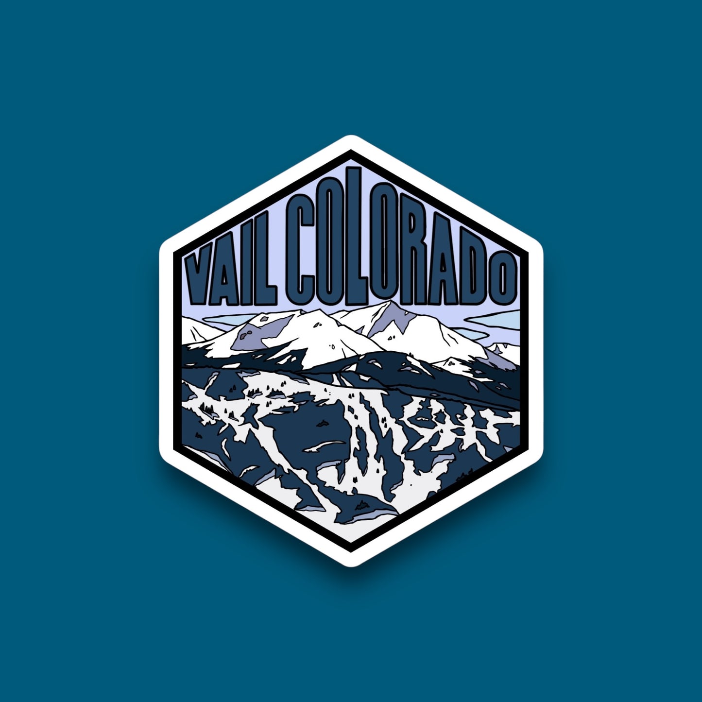 Vail Colorado - Hexagon Sticker