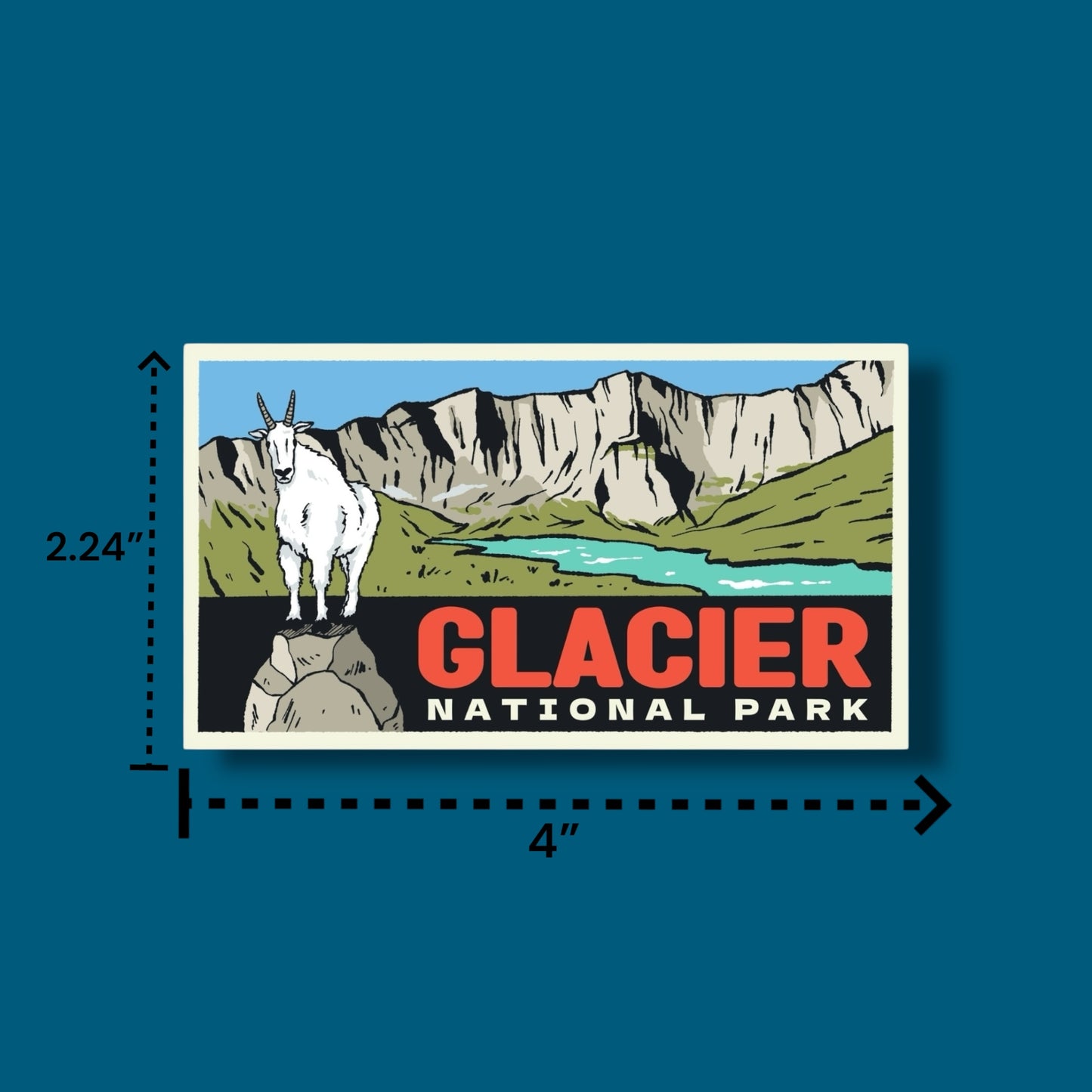 Glacier National Park Mountain Goat Sticker