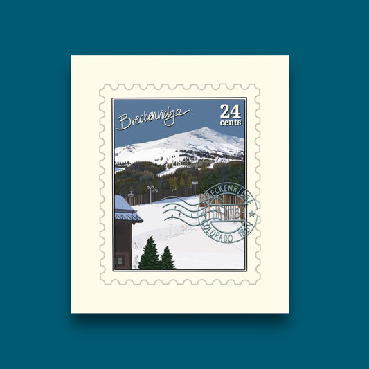 Breckenridge Colorado Winter Stamp Sticker