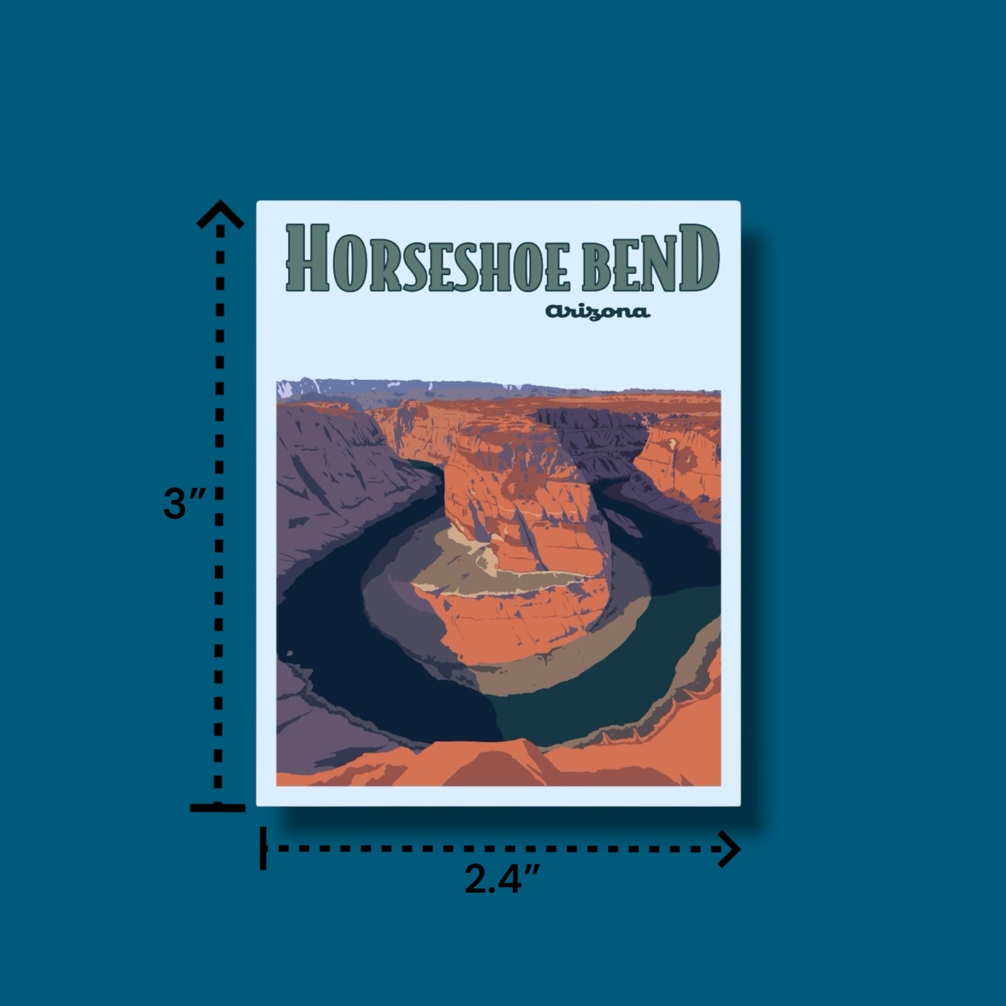 Horseshoe Bend, Arizona - Poster Sticker