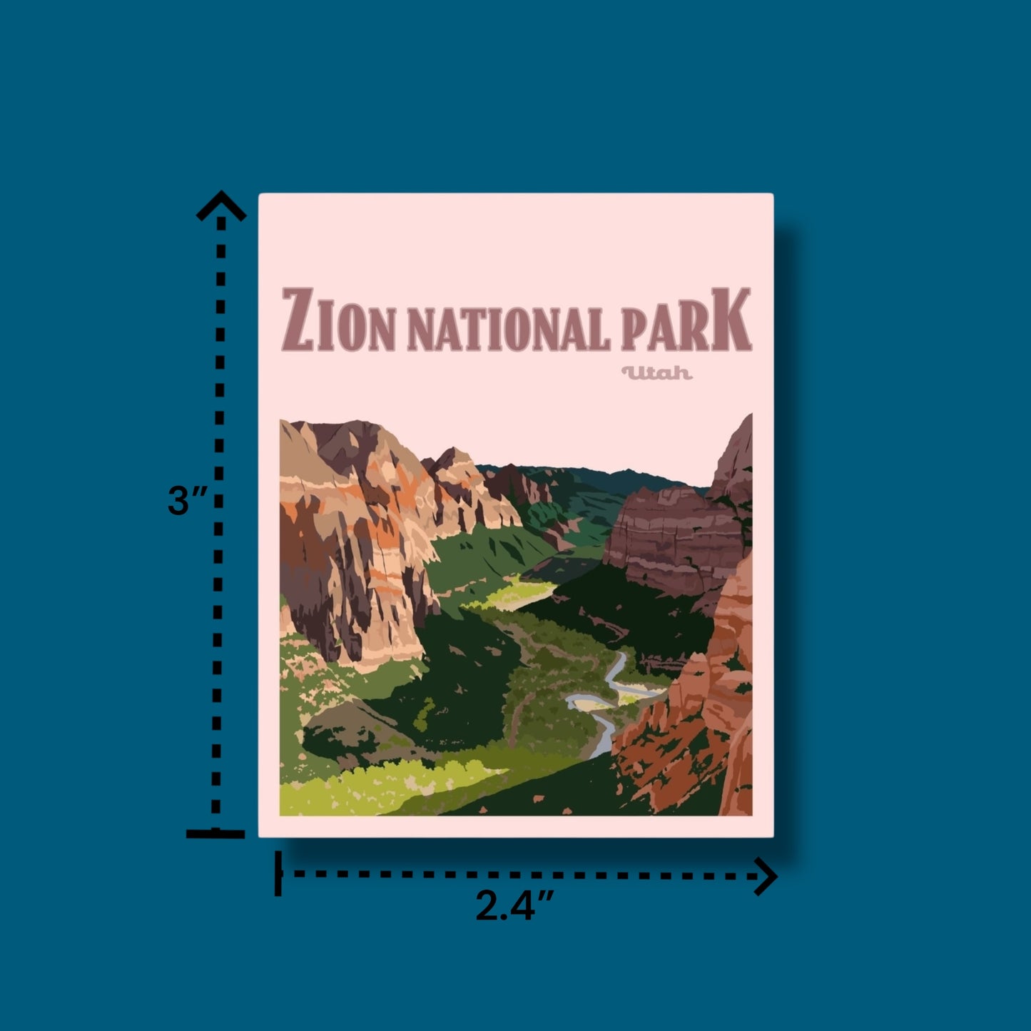 Zion National Park, Utah Poster Sticker