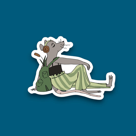 Chillin’ Lady Rat Sticker