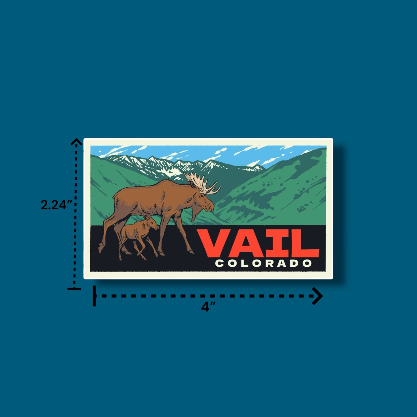 Vail Colorado Moose Sticker