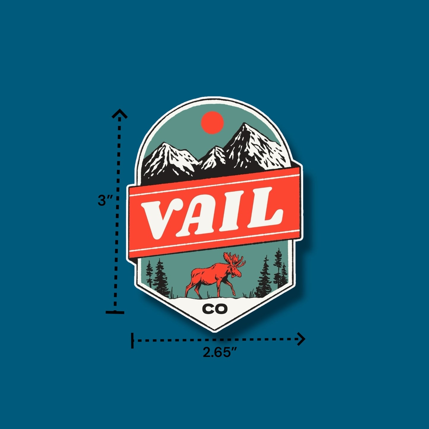 Vail Colorado Moose Tracks Sticker