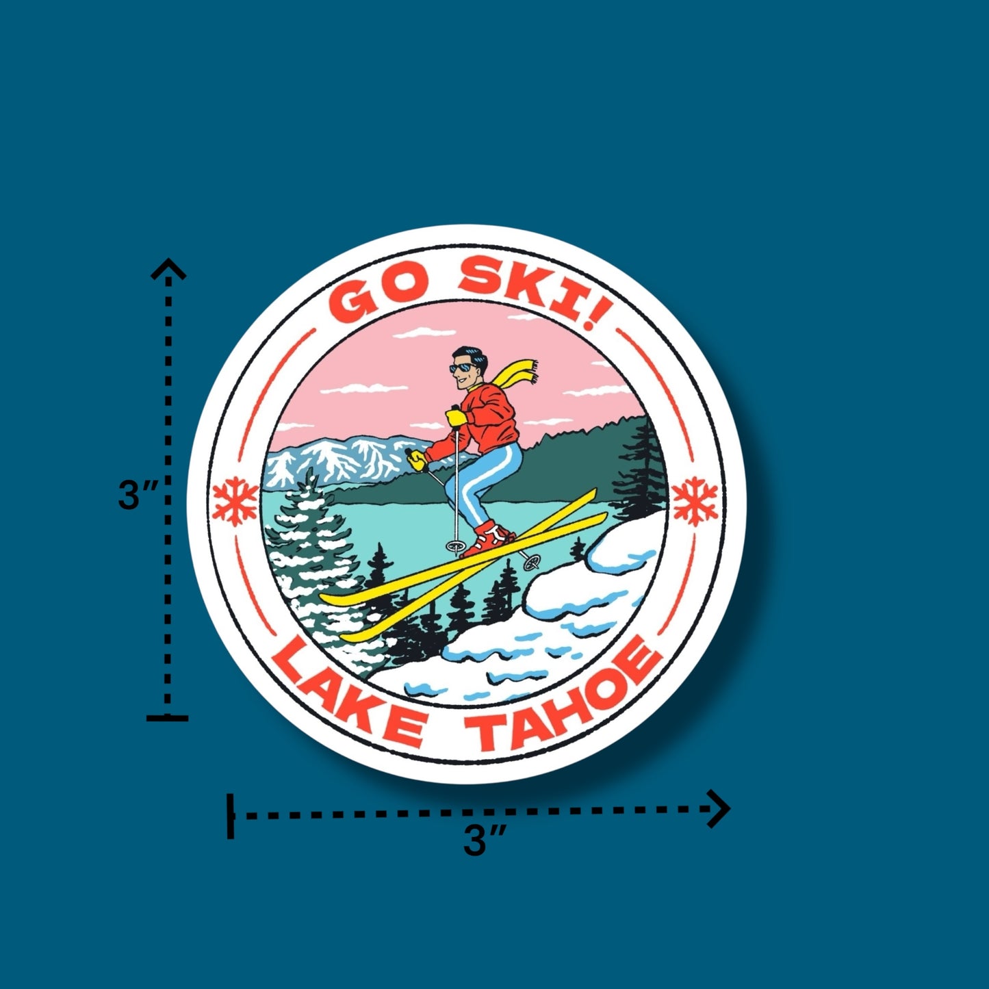 Go Ski! Lake Tahoe Sticker