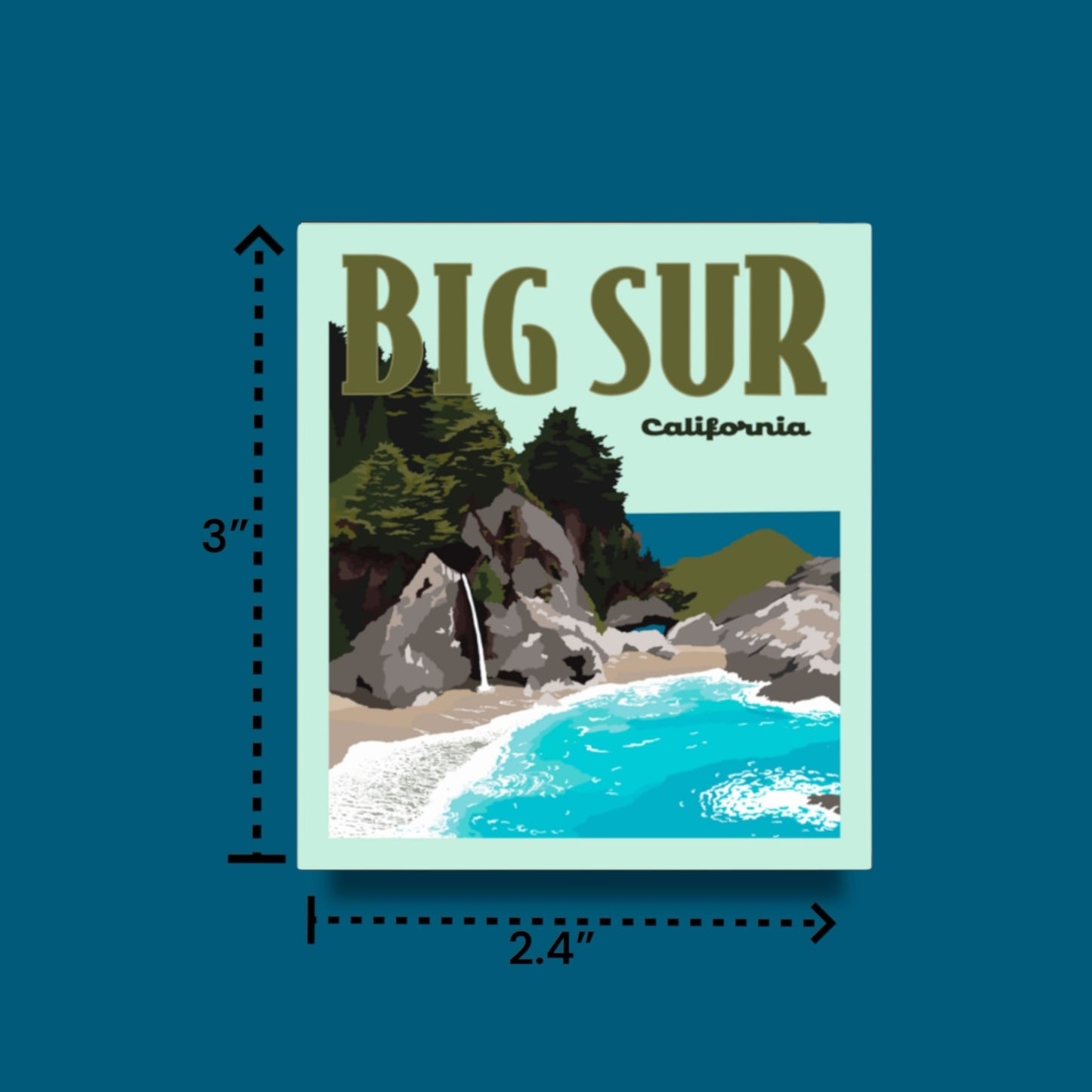 Big Sur, California- Poster Sticker