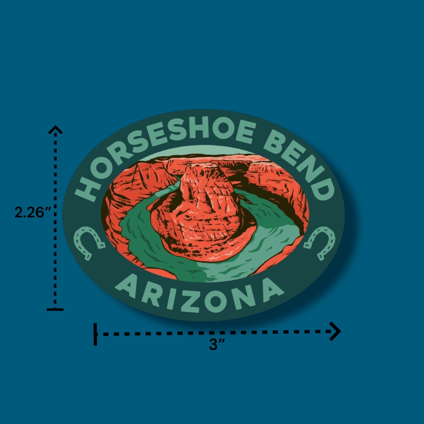 Horseshoe Bend Arizona Oval Sticker