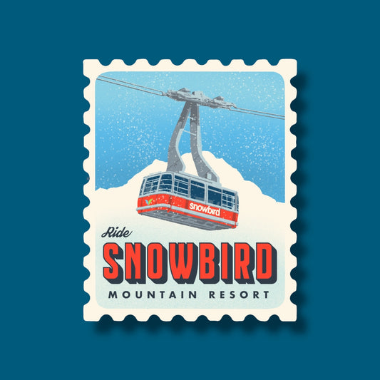 Snowbird Utah Stamp Sticker (Pack of 12)