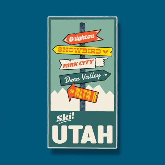 Ski Utah Ski Signs Sticker