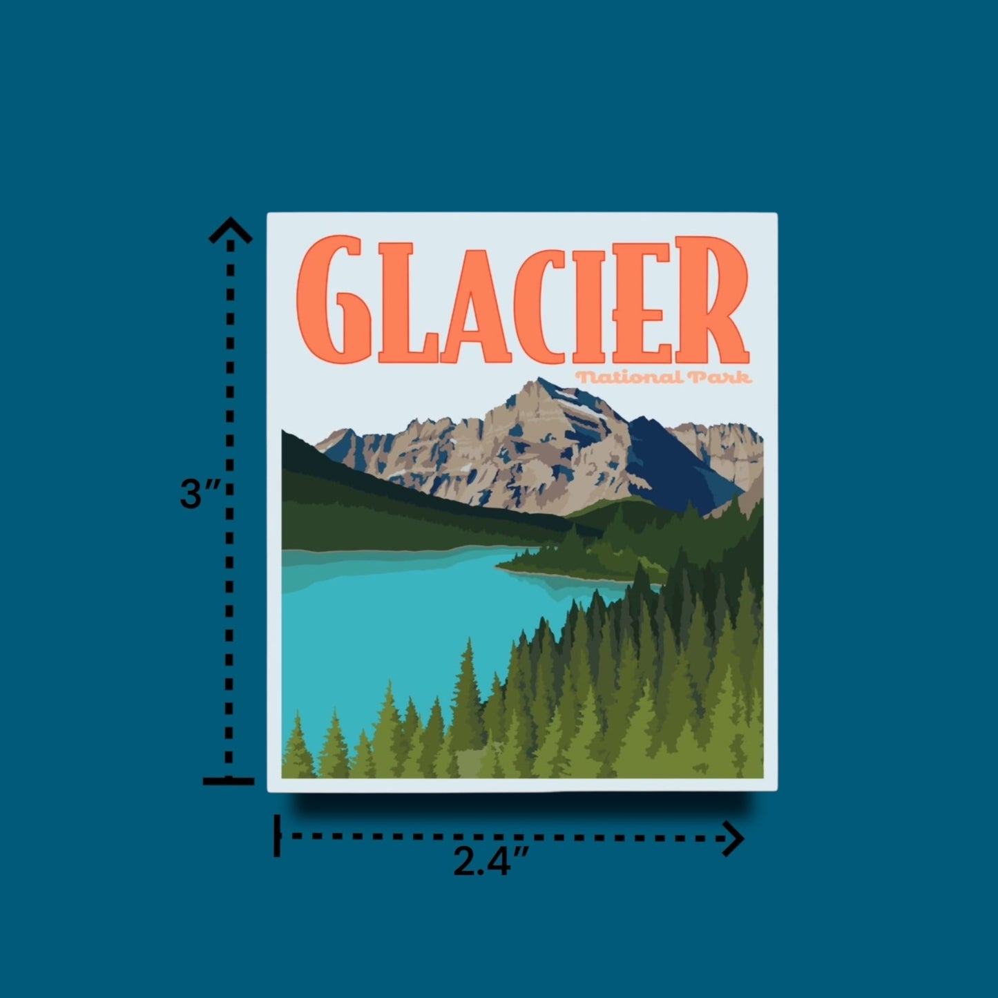 Glacier National Park, Montana- Poster Sticker