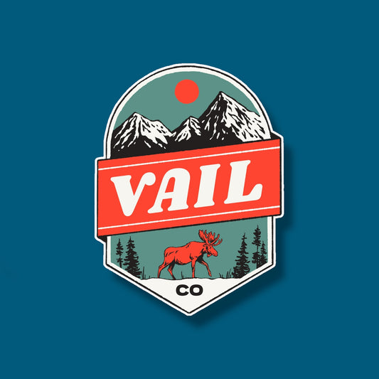 Vail Colorado Moose Tracks Sticker