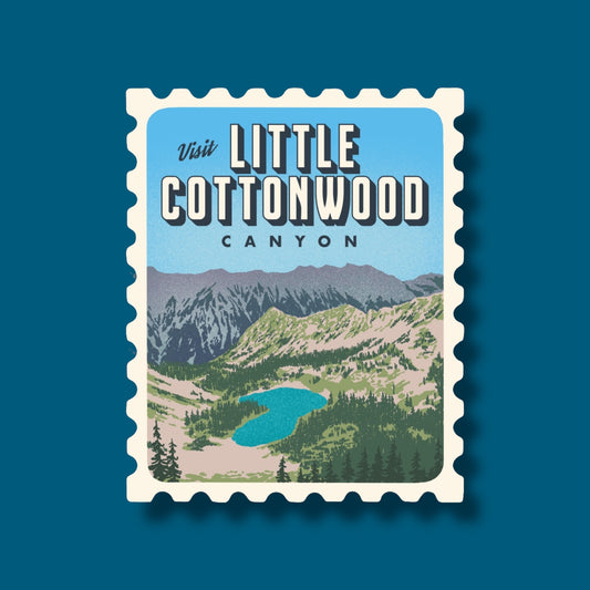 Little Cottonwood Utah Stamp Sticker (Pack of 12)